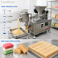Mini machine à fabriquer du savon, mélangeur, formateur et découpeur de savon en barre pour toilettes, petite entreprise, production compacte, utilisation facile