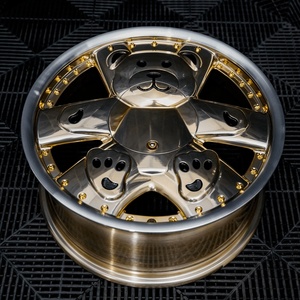 Jantes monobloc forgées sur mesure, jantes en alliage fantaisie avec boulons décoratifs dorés pour Mini <span class=keywords><strong>Cooper</strong></span>, <span class=keywords><strong>Fiat</strong></span> <span class=keywords><strong>500</strong></span> et voitures de spectacle - Product Image 3