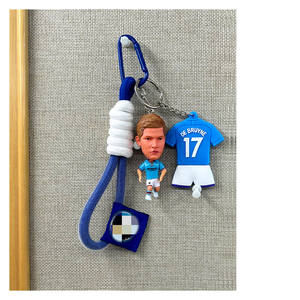 Souvenir de supporter de football Argentine Portugal Star Doll Jersey Porte-clés Ensemble de trois pièces Lanière Ronaldo Neymar Pendentif Décoration - Product Image 3