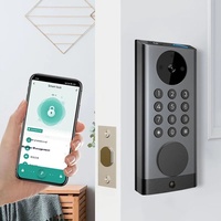 Caméra étanche IP68 interphone vidéo serrure de porte à pêne dormant intelligente Tuya Wifi Alexa sonnette empreinte digitale Code NFC serrure de porte numérique