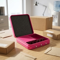 Boîte de rangement en fer blanc résistante aux enfants, étui métallique verrouillable avec doublure en mousse, conteneur en fer blanc à charnières