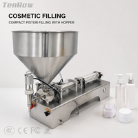 Machine de remplissage cosmétique semi-automatique à piston pour lotion, sérum, gel, crème et mise en bouteille en petites séries