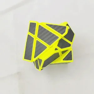 Fantasma Irregular negro amarillo 4x4x4 Mini <span class=keywords><strong>cubo</strong></span> mágico rompecabezas torcido sesgado para niños adultos juguete educativo en caja para cumpleaños - Product Image 3