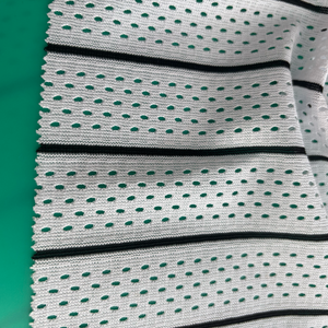 220gsm thân thiện với môi Polyester chim mắt lưới vải dày đặc sợi ngang dệt kim thể thao & bóng đá phù hợp với cổ phiếu rất nhiều từ các nhà sản xuất - Product Image 4