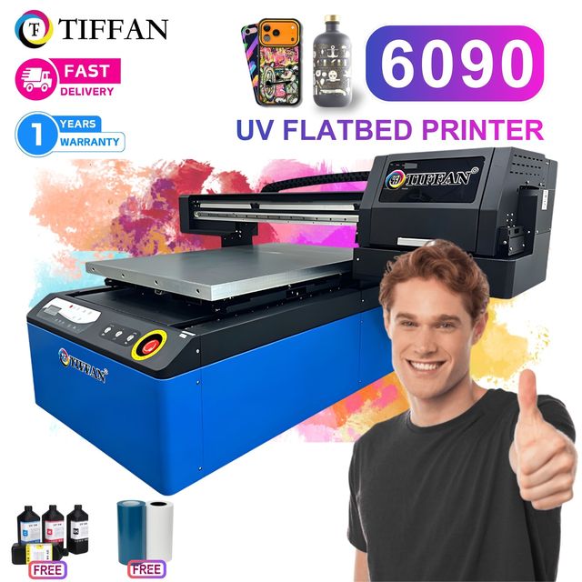 A1 Full Automatic UV Inkjet Printer 90*60cm Flatbed for Small Business XP600 Print Head for PVC Phone Cases Desktop UV Printing