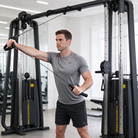 Appareil de musculation professionnel à double poulie réglable pour exercices de triceps et biceps (Big Fly)