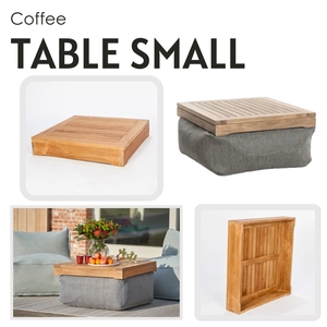 Mesa de Centro Cuadrada de Madera Maciza Estilo Sofá Pequeño con Muebles Modernos de Alta Calidad para Oficina en Casa, Sala de Estar o Exterior - Product Image 3