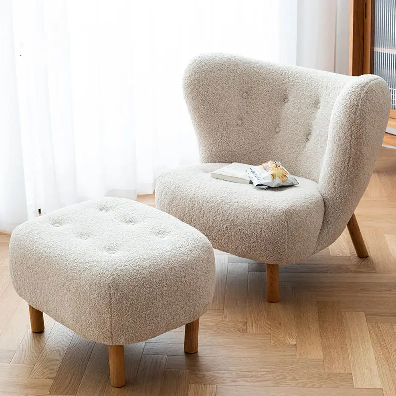 Dreamhause عالية الجودة شعبي حار بيع مريحة منحني ايطاليا الاصطناعي الضأن الصوف الكلاسيكية مصمم كسول كرسي أريكة فردي