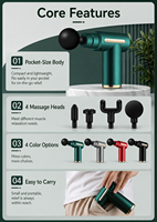 Pistolet de massage électrique portable mini, masseur à percussion manuel pour femmes, relaxation musculaire profonde des tissus