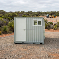 Cabine de toilette mobile tout-en-un intégrée, moderne et écologique, en panneaux sandwich, pour camping et parcs sanitaires portables