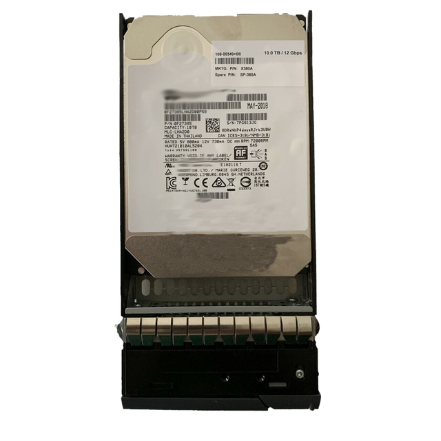 X377A NetApp 3.5 Inch 10TB HDD 7200 RPM 12Gb/s NL SAS Hard Disk 108-00592