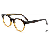 Monture de lunettes optique unisexe en acétate Mazzucchelli, design de qualité, monture ronde, nouvelle forme de visage en diamant coloré