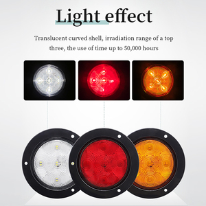ไฟท้ายรถพ่วงทรงกลม 12V 24V แบบ LED สำหรับรถบรรทุก ไฟเบรก ไฟเลี้ยว ไฟถอย ไฟหยุด สีแดง สีเหลือง สีขาว ไฟกระพริบ ไฟสโตรบ ไฟข้าง - Product Image 3