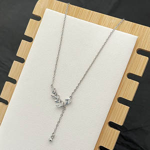 新款时尚设计蝴蝶造型大气女神项链奢华精致吊坠项链女 - Product Image 5