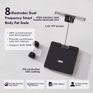 Vücut kompozisyonu uygulaması için Bluetooth vücut yağ ölçer WiFi banyo tartı için benzersiz 8 elektrikli dijital vücut analizörü - Product Image 5