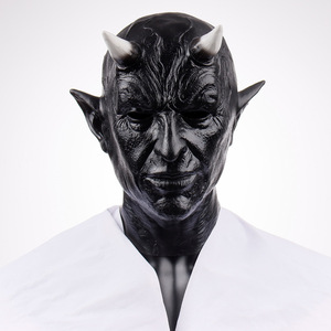 Máscara de Demonio Realista de Látex con Cuernos, Casco Completo de Diablo Belial para Halloween, Cosplay y Fiestas - Product Image 3