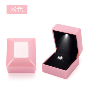 LED Light Jewelry <b>Box</b> Spray-painted High-end Jewelry Ring <b>Box</b> Wholesale - Product Image 4