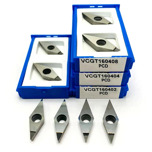 Yaaqii 2PCS VCMT1604/1103 PCD/CBN Tipped Turning Insert CNC Lathe Cutter