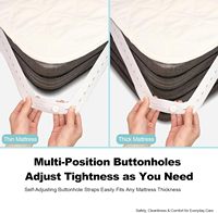 Protecteur de matelas AOSEN, housse matelassée imperméable avec sangles élastiques, doux et confortable, respirant, certifié OEKO-TEX