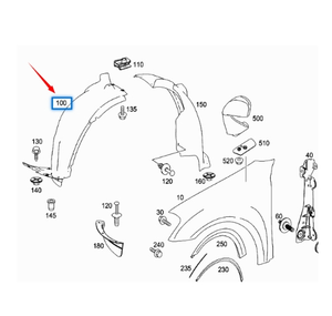 OEM 1648802805 Revestimiento Interior de la Rueda Delantera Derecha para <span class=keywords><strong>Mercedes</strong></span>-<span class=keywords><strong>Benz</strong></span> <span class=keywords><strong>ML</strong></span> W164 - Product Image 5