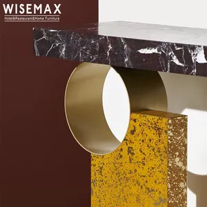 WISEMAX फर्नीचर लक्जरी वाणिज्यिक उपयोग के लिए प्रवेश द्वार इतालवी सजावट आधुनिक संगमरमर कंसोल तालिका