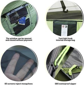 Carpa Plegable para las Cuatro Estaciones, de Apertura Rápida, Equipo para Senderismo y Camping, para Todas las Estaciones, Gran Venta - Product Image 3