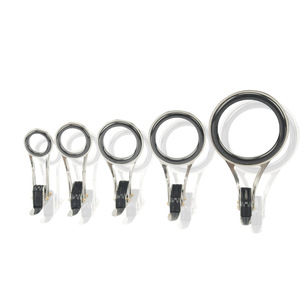 Kit d'anneaux de guidage en acier inoxydable pour ligne de pêche en eau salée avec conception magnétique, accessoire de canne à pêche à grand œil pour lancer - Product Image 1