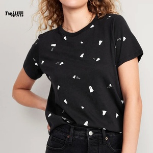 เสื้อยืดออกกำลังกายผู้หญิง คอวี แขนสั้น ผ้าทวิลล์ผสมคอตตอน/ใยไผ่ ระบายอากาศ แห้งเร็ว สำหรับวิ่งและเล่นกีฬา ขายส่ง - Product Image 1