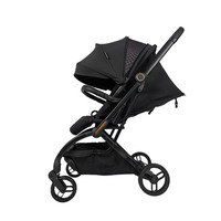 Poussette version basique avec roues EVA et tissu noir, design moderne, haute visibilité pour une meilleure lisibilité, optimisation pour les moteurs de recherche