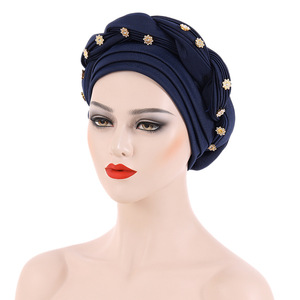 Turbante Musulmán con Cuentas Apiladas, Trenzado, Moderno y Exagerado, para <span class=keywords><strong>Mujer</strong></span> Africana, en Oferta - Product Image 3