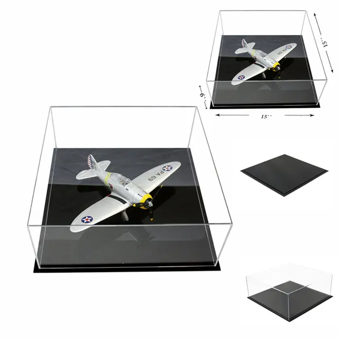 Best Clear Acrylic Countertop Model Plane Display Box Airplane Case for Collectibles