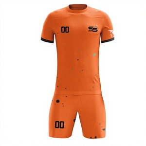 Vente en gros Logo personnalisé Maillots de football unisexes Ensemble d'uniformes de football unis en polyester 100% de haute qualité Confortable pour l'entraînement - Product Image 1