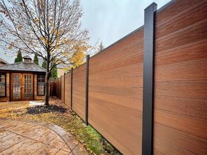 Root Factory Custom WPC Fence Post Panel Set Esgrima respetuosa con el medio ambiente para áreas residenciales al aire libre junto a la piscina <span class=keywords><strong>Marina</strong></span> - Product Image 4