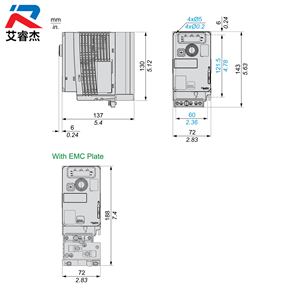 อินเวอร์เตอร์รุ่นใหม่ ATV320U07M2C ยี่ห้อ Altivar ATV320 แบบ 1 เฟส 220V 0.75KW ไดรฟ์ปรับความเร็วรอบมอเตอร์ขนาดกะทัดรัด ATV320 VFD - Product Image 3