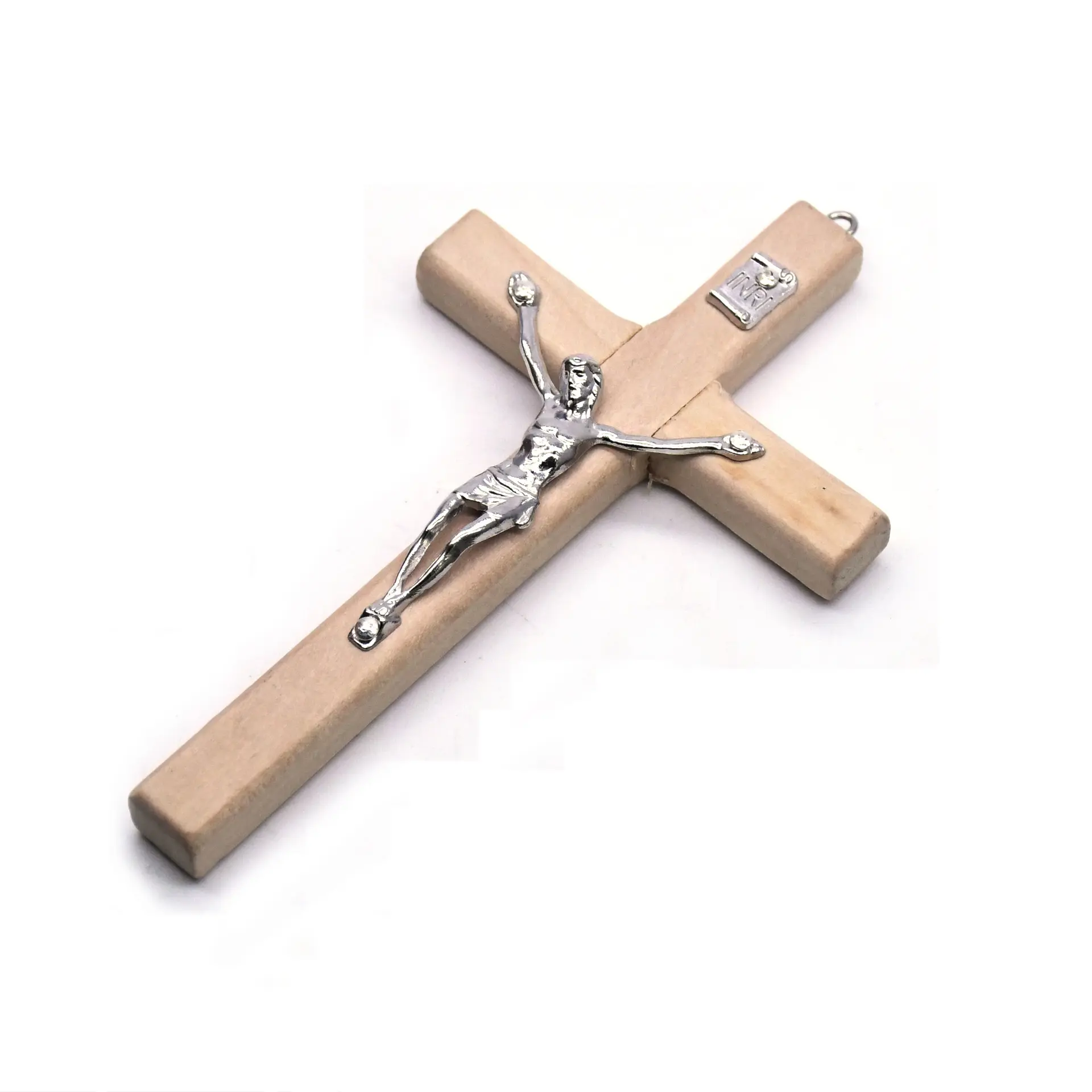 Madeira crucifixo cruz de 4.7 polegadas jesus, religioso, encantos abençoados para diy, lembrança artesanal