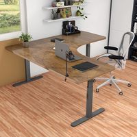 Colonne de levage ergonomique à 3 niveaux, pieds de bureau électriques réglables en hauteur