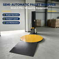 Machine d'emballage extensible électrique automatique pour palettes avec PLC, capacité 2000 kg, durable, avec capacité d'extension de 300 %