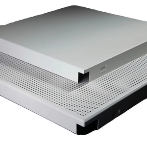 Panneaux de <span class=keywords><strong>plafond</strong></span> en aluminium perforés diagonaux commerciaux, panneaux de <span class=keywords><strong>fixation</strong></span> en aluminium, plafonds en aluminium pour bureaux - Product Image 1