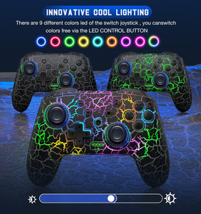 Manette <span class=keywords><strong>de</strong></span> jeu GAMINJA avec lumière RGB, contrôleur <span class=keywords><strong>de</strong></span> jeu à six axes, gyroscope sans fil BT, manette <span class=keywords><strong>de</strong></span> jeu pour Nintendo Switch/<span class=keywords><strong>PC</strong></span>/P3 - Product Image 4
