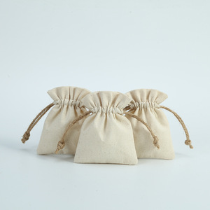 Bolsa de Lino 100% Orgánico con Cordón, Logotipo Personalizado, Fondo Plano Suave, Ecológica, Reciclable, de Muselina, Algodón y Lona - Product Image 1