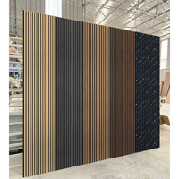 Panel Acústico de Listones de Madera, Chapa de Roble Natural, MDF, Absorbente de Sonido, Akupanel para Paredes y Techos de Hoteles y Oficinas