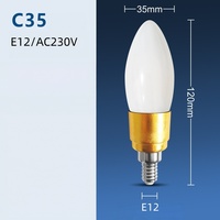 Ampoule LED C35 E14 E12 E27 à effet flamme dynamique, style Edison, pour ambiance festive de Noël, forme épée, laiteuse