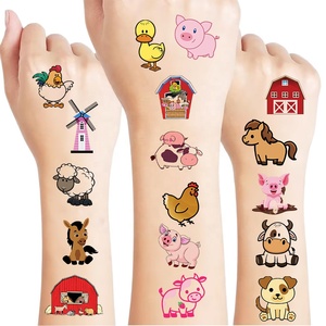<span class=keywords><strong>Tatuajes</strong></span> Temporales de Animales de Granja para Niños, Lindos <span class=keywords><strong>Tatuajes</strong></span> de <span class=keywords><strong>Cerdo</strong></span>, Caballo, Vaca y Oveja, Resistentes al Agua, para Fiestas de Cumpleaños Infantiles - Product Image 1