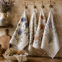 Essuie-tout de cuisine personnalisé Hoshom 100 % coton, imprimé, design sur mesure, faible MOQ, prix d'usine, vente en gros