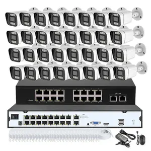 32chs 2 Way Audio 8mp 4K Face Human Detection POE CCTV Security Camera Module Outdoor System 4K NVR 8 MP Kit