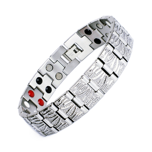 Ajustable de acero inoxidable o titanio energía de iones negativos poder magnético pulsera de energía - Product Image 2
