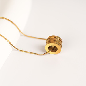 Cadena de Hueso de Serpiente de Acero de Titanio Inoxidable, Delgada y Versátil, para Suéter de Mujer, Nueva Cadena de Hombre Chen Song, Moderna, Sencilla y Ligera - Product Image 4