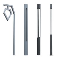 MOQ bajo Luz de jardín moderna Lámpara de aleación de aluminio decorativa de alto brillo Calle Impermeable LED Luz de césped de calle solar