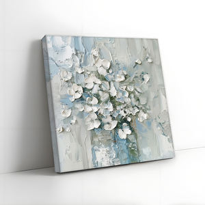 100% Art mural peint à la main pour la décoration intérieure Texture peinture à l'<span class=keywords><strong>huile</strong></span> nature morte peintures de fleurs <span class=keywords><strong>sur</strong></span> <span class=keywords><strong>toile</strong></span> pour salon - Product Image 2