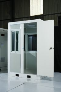 Cabine de sécurité métallique sécurisée, élégante et portable, kiosque temporaire, petite caserne de garde extérieure - Product Image 2